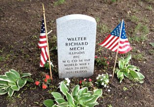 Headstone for Walter Richard Mech