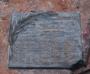 Original Plaque on the Rock